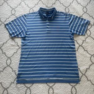 Dunning Golf Blue Striped Polo Shirt Men’s Size XL